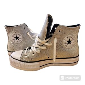 Converse Chuck Taylor All Star High Top in High Glitter Leopard, size 9